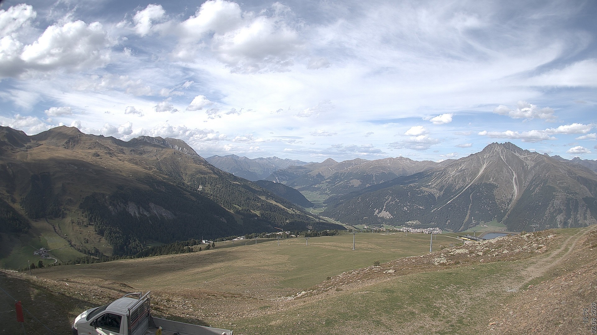 Archiv Foto Webcam Blick vom Rojen - Vinschgau