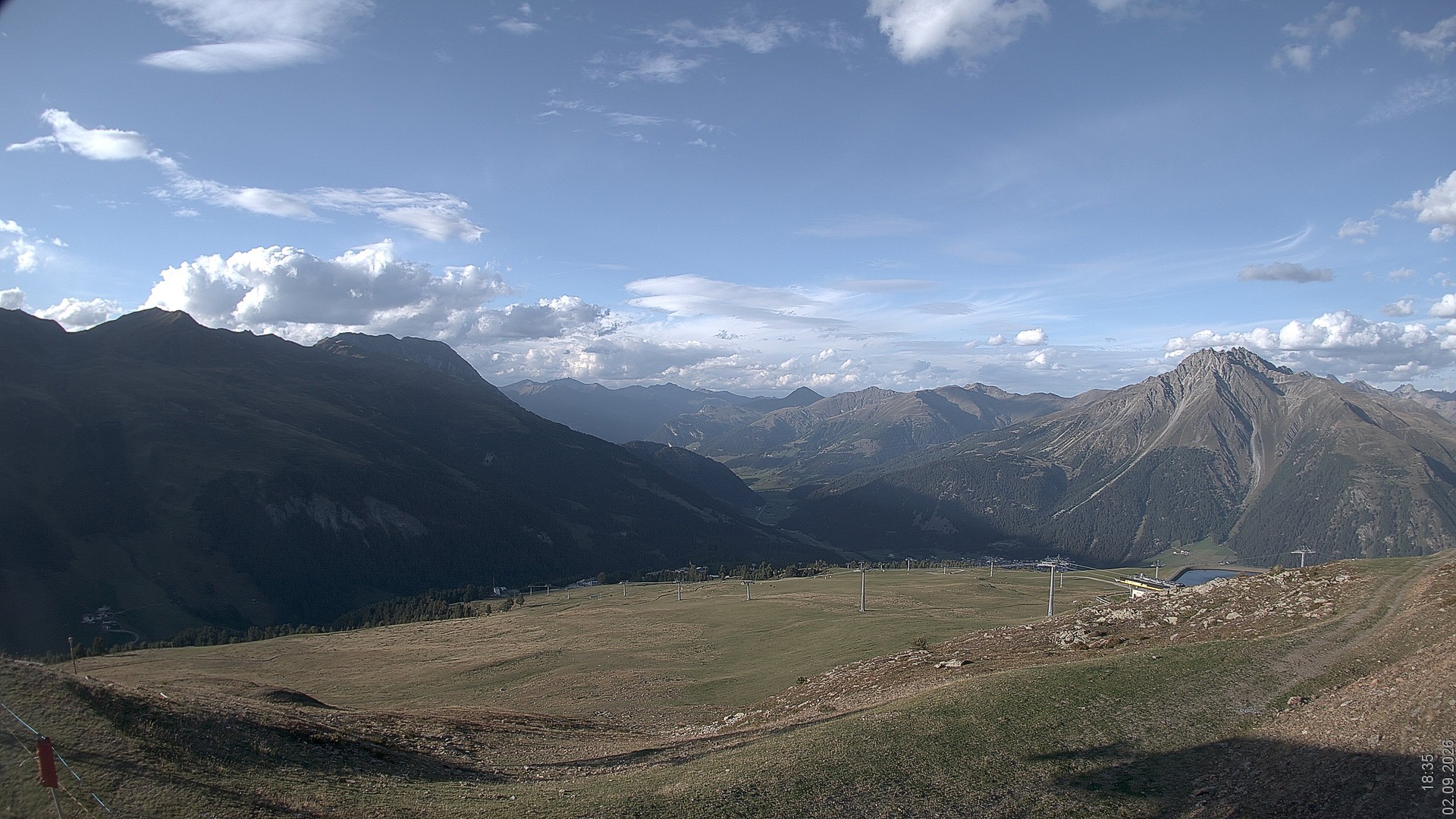 Archiv Foto Webcam Blick vom Rojen - Vinschgau