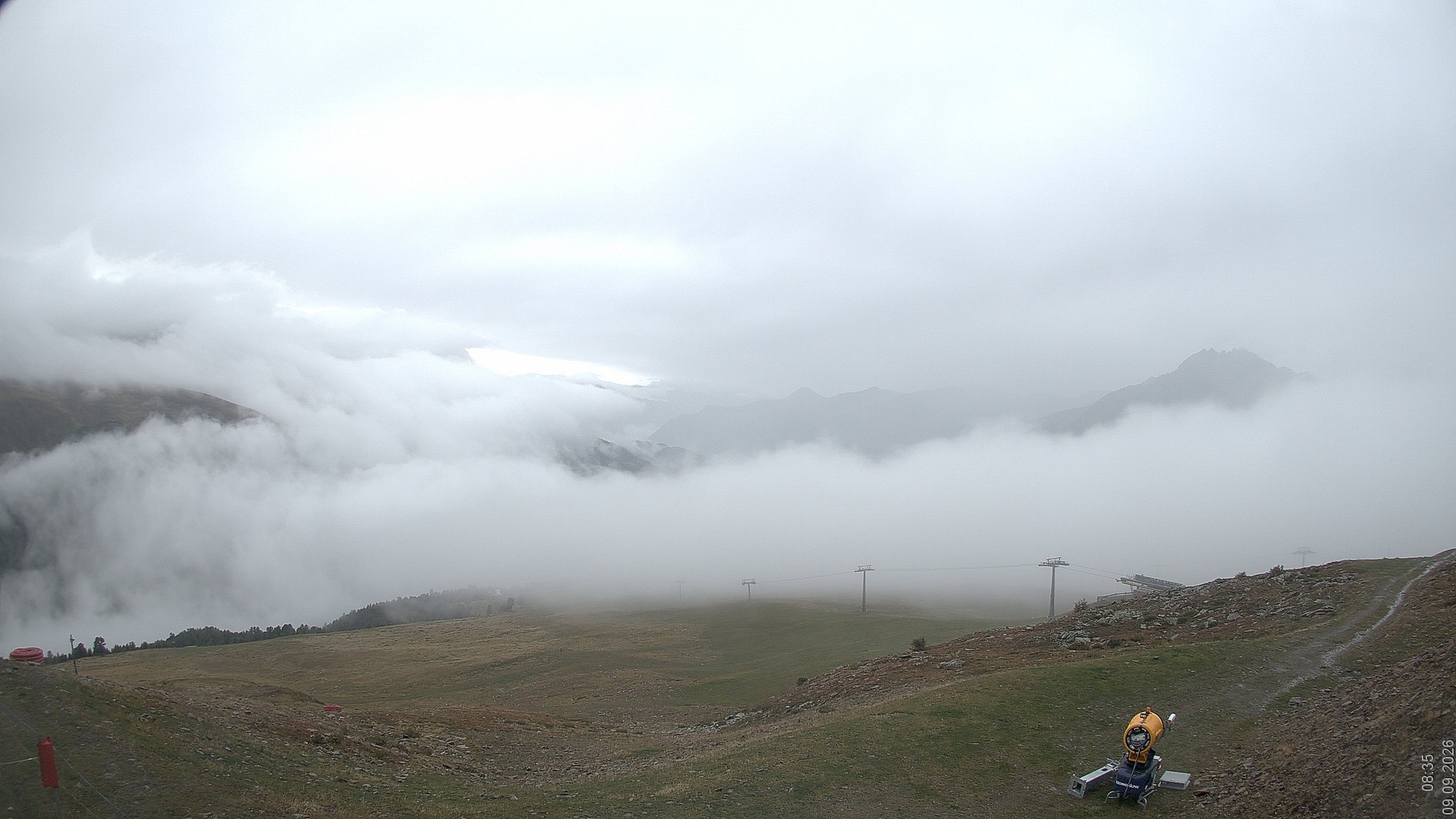 Archiv Foto Webcam Blick vom Rojen - Vinschgau