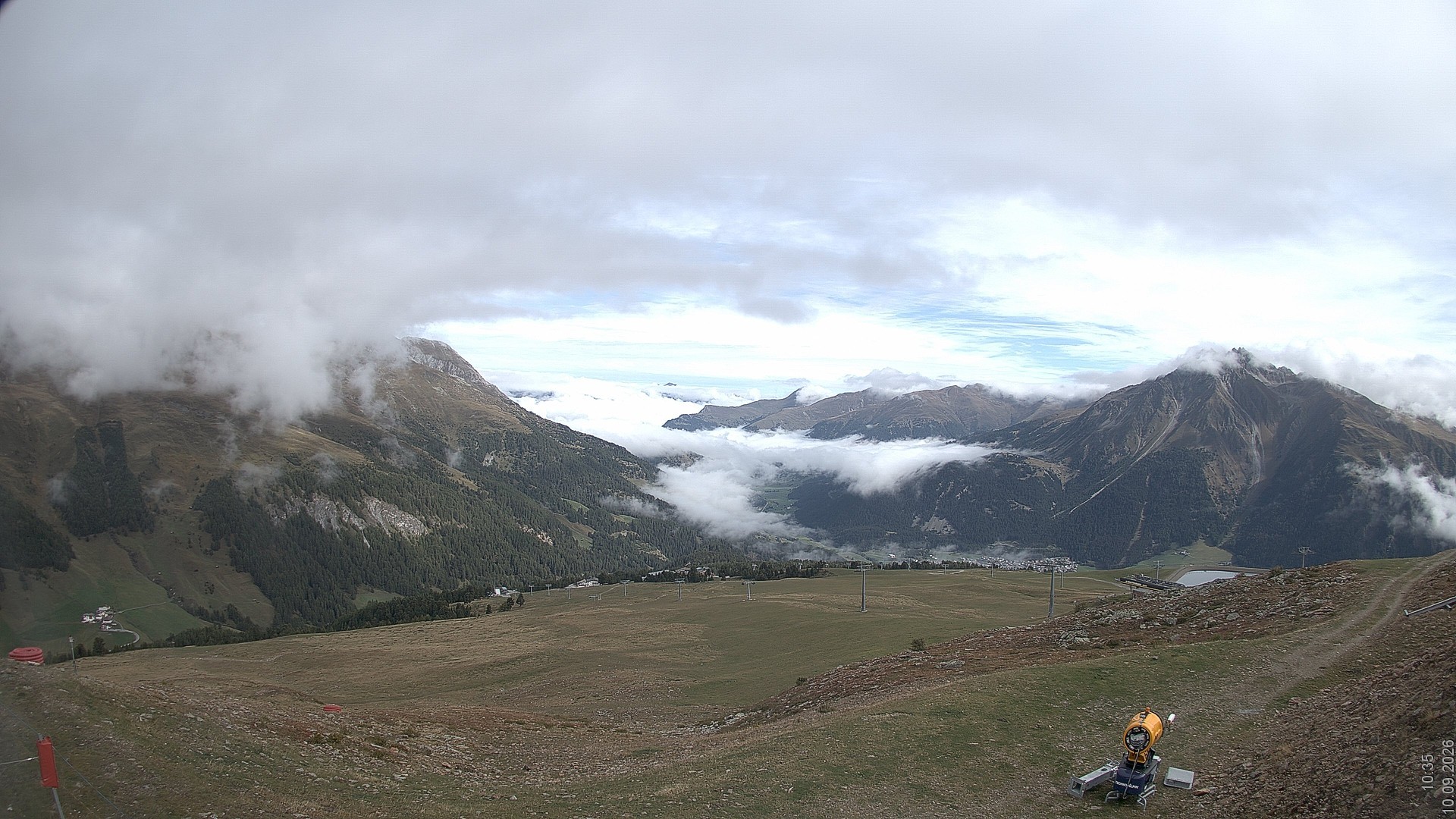 Archiv Foto Webcam Blick vom Rojen - Vinschgau