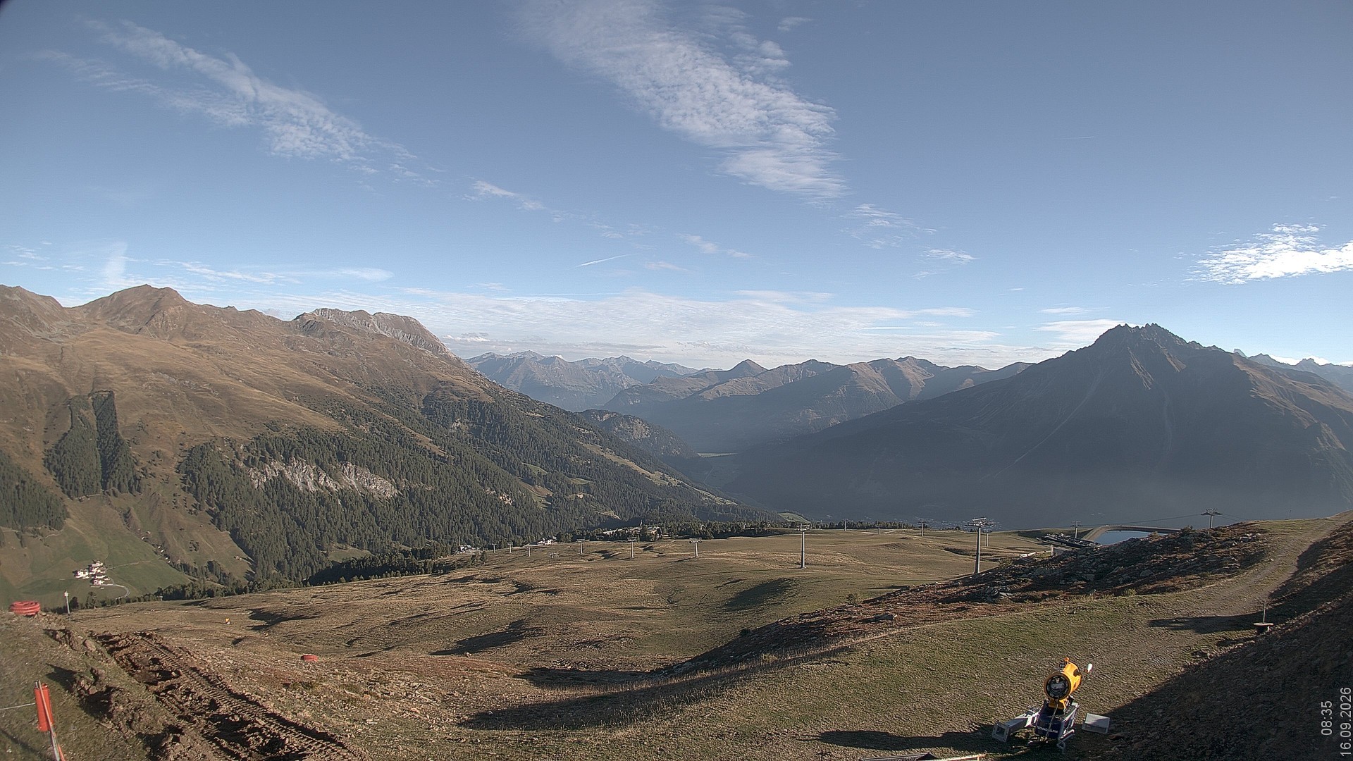 Archiv Foto Webcam Blick vom Rojen - Vinschgau