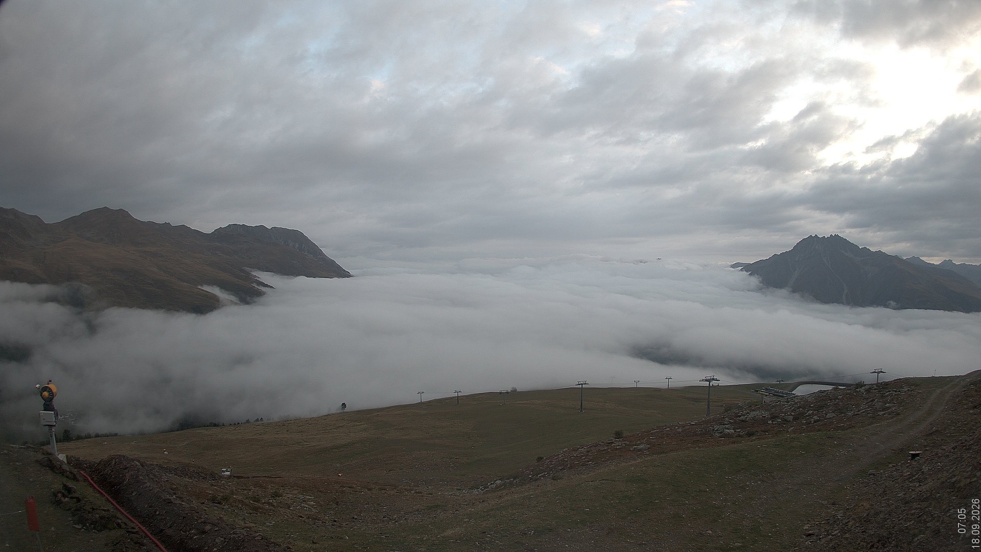 Archiv Foto Webcam Blick vom Rojen - Vinschgau