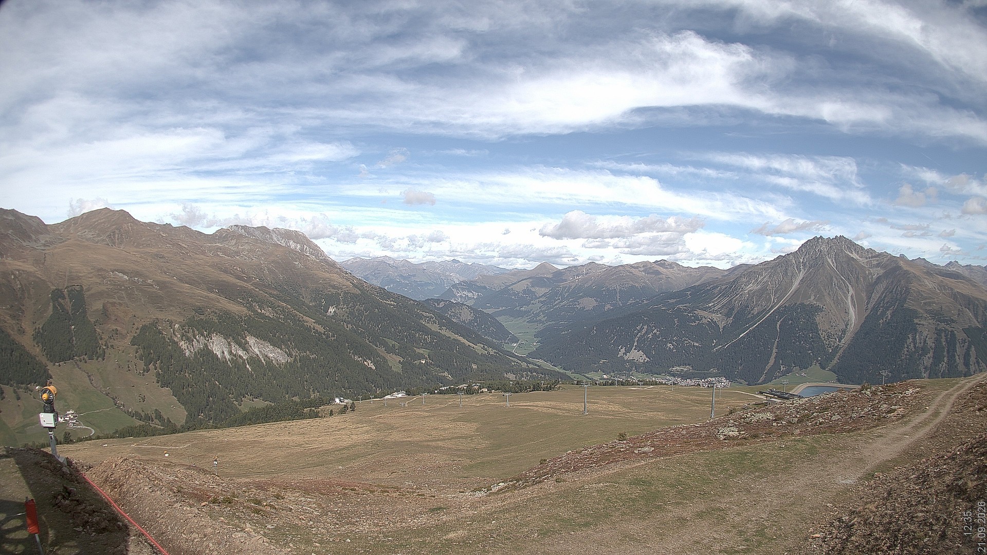 Archiv Foto Webcam Blick vom Rojen - Vinschgau