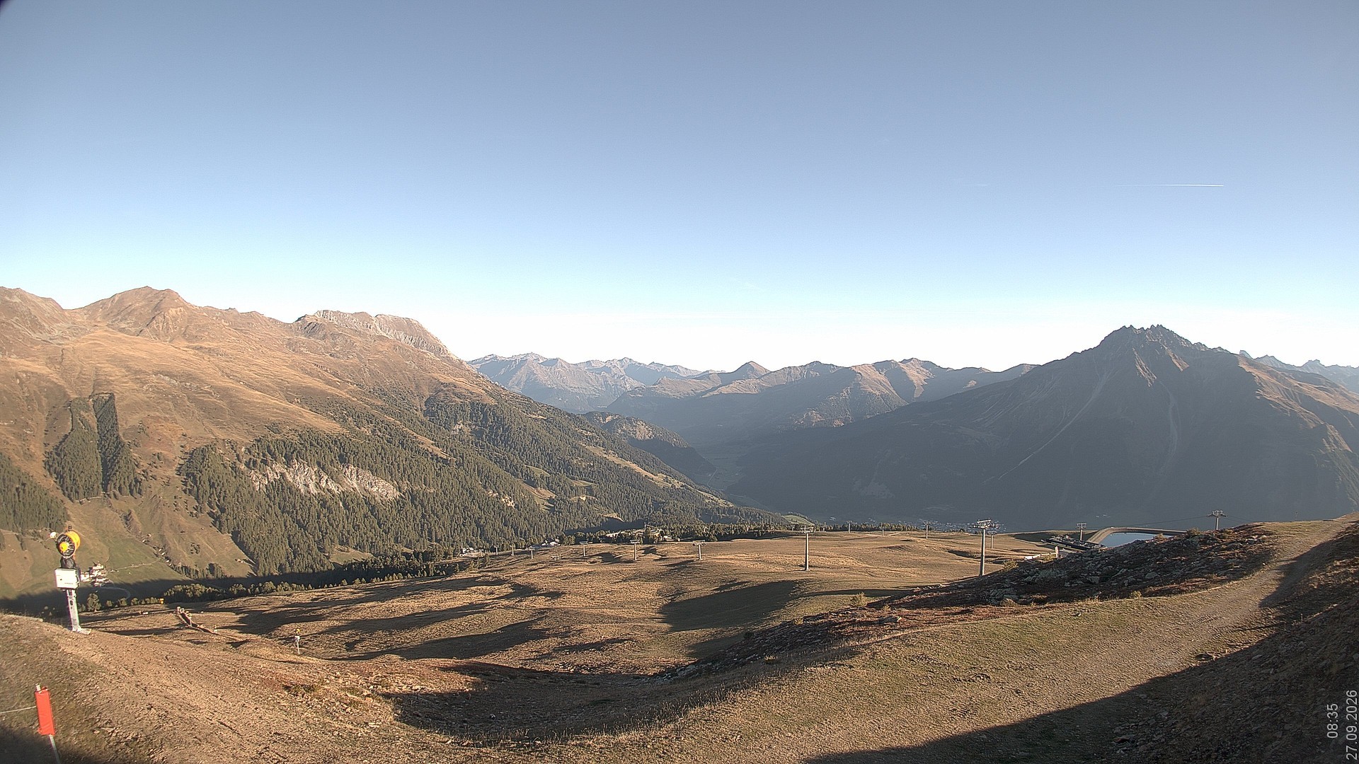 Archiv Foto Webcam Blick vom Rojen - Vinschgau