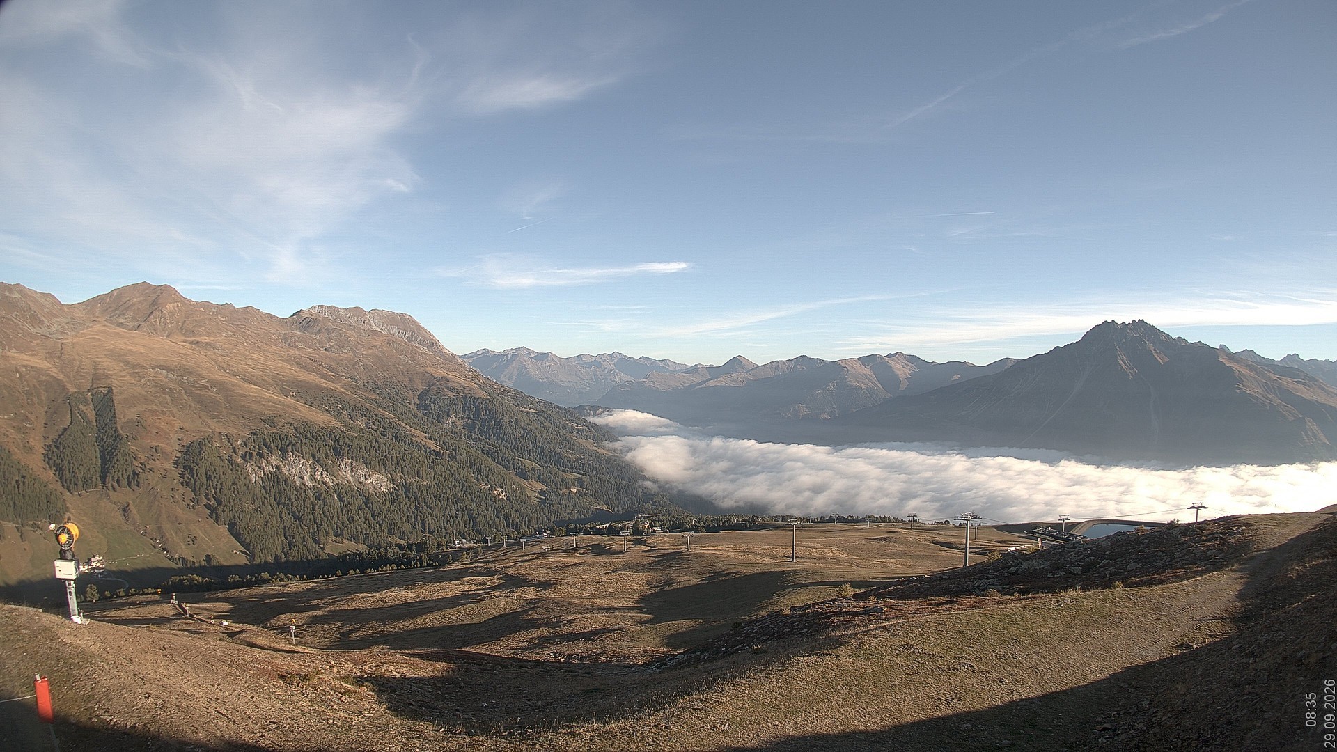 Archived image Webcam View Rojen Mountain, Vinschgau