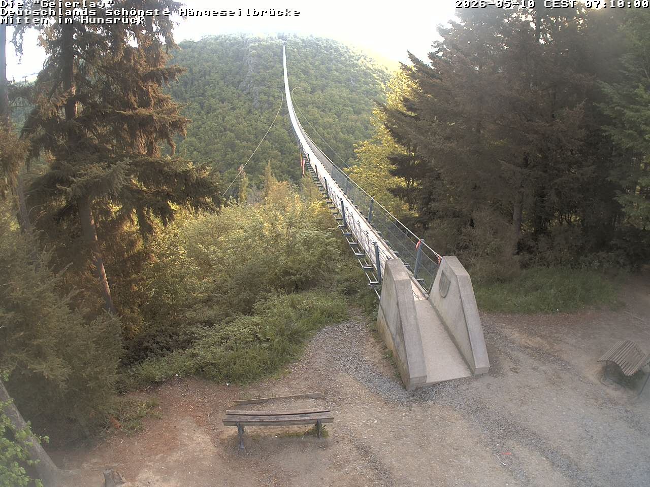 Archived image Webcam Geierlay Suspension Bridge Mörsdorf