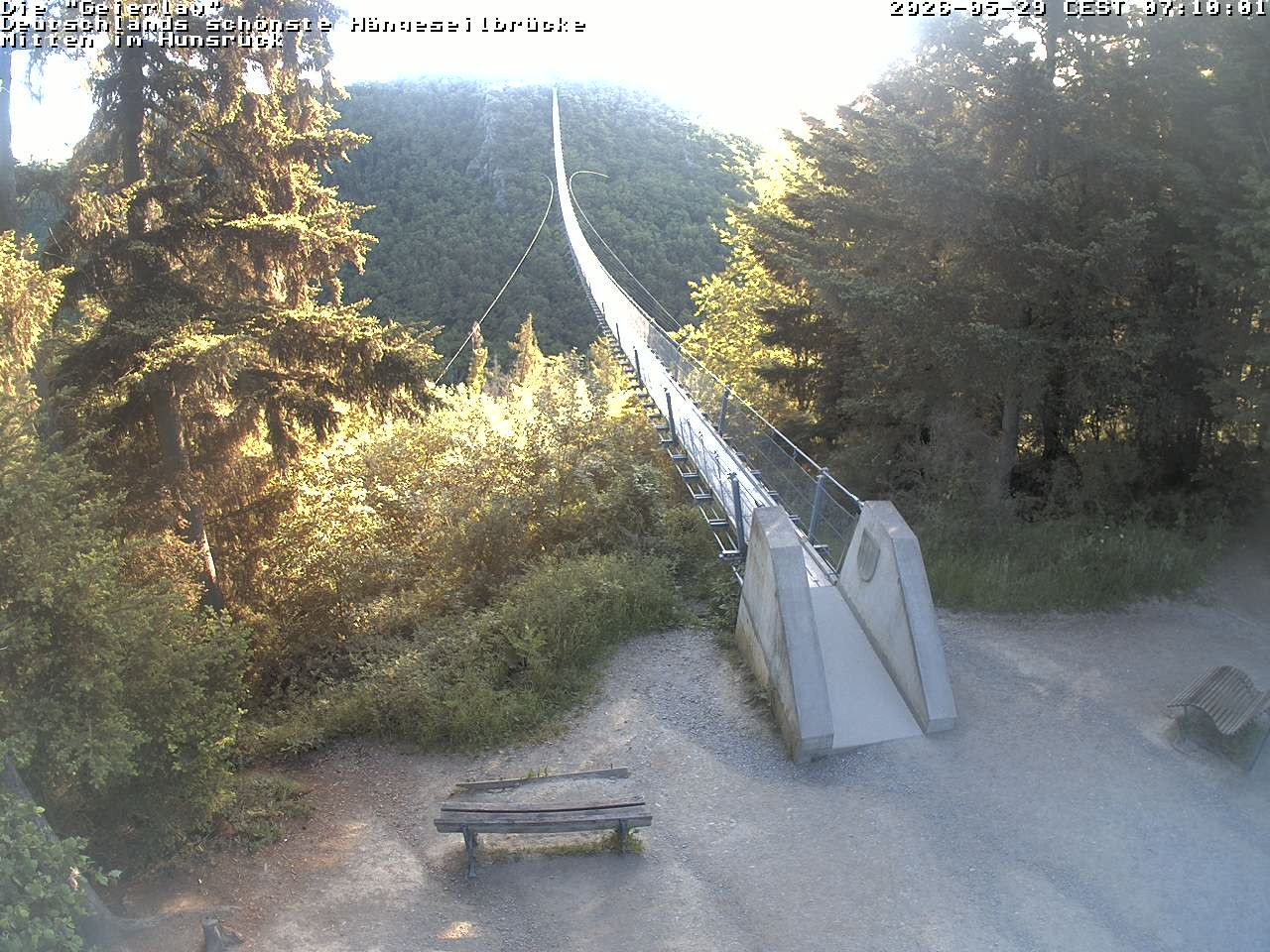 Archived image Webcam Geierlay Suspension Bridge Mörsdorf