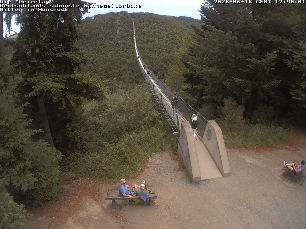 Archived image Webcam Geierlay Suspension Bridge Mörsdorf