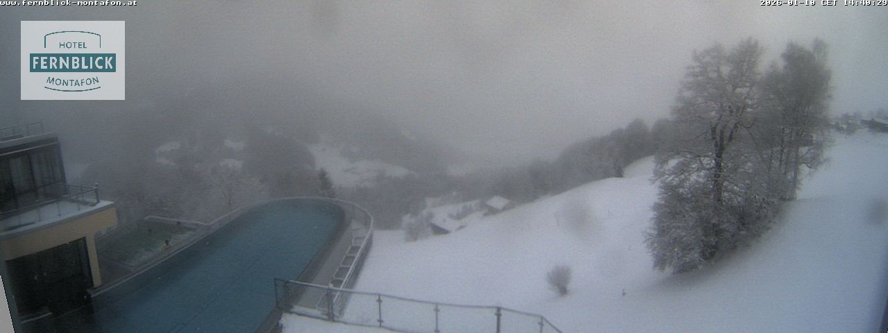 Archived image Webcam Hotel Fernblick in Bartholomäberg