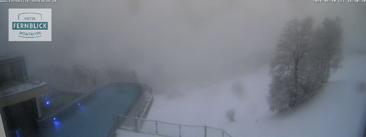 Archived image Webcam Hotel Fernblick in Bartholomäberg
