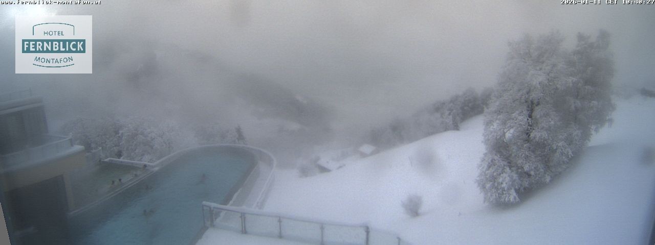 Archiv Foto Webcam Bartholomäberg: Ferienhotel Fernblick