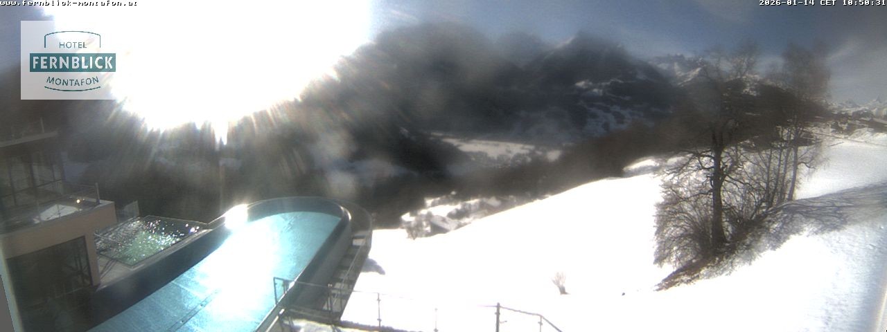 Archived image Webcam Hotel Fernblick in Bartholomäberg