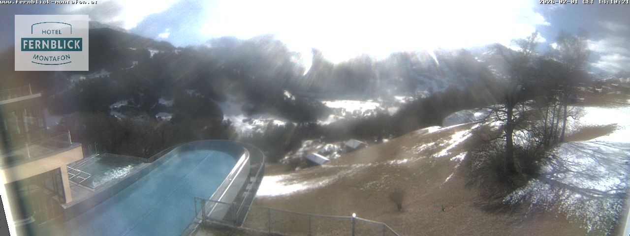 Archiv Foto Webcam Bartholomäberg: Ferienhotel Fernblick