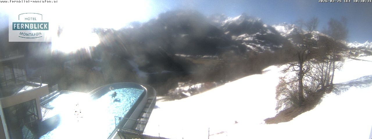 Archiv Foto Webcam Bartholomäberg: Ferienhotel Fernblick