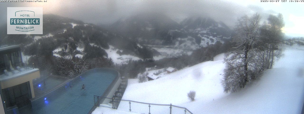 Archiv Foto Webcam Bartholomäberg: Ferienhotel Fernblick