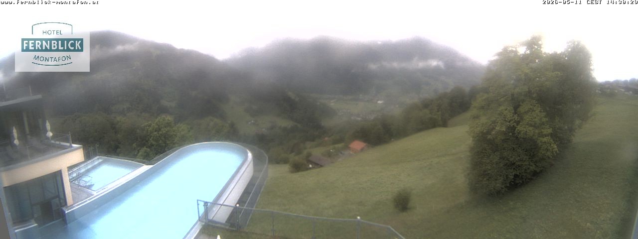 Archived image Webcam Hotel Fernblick in Bartholomäberg