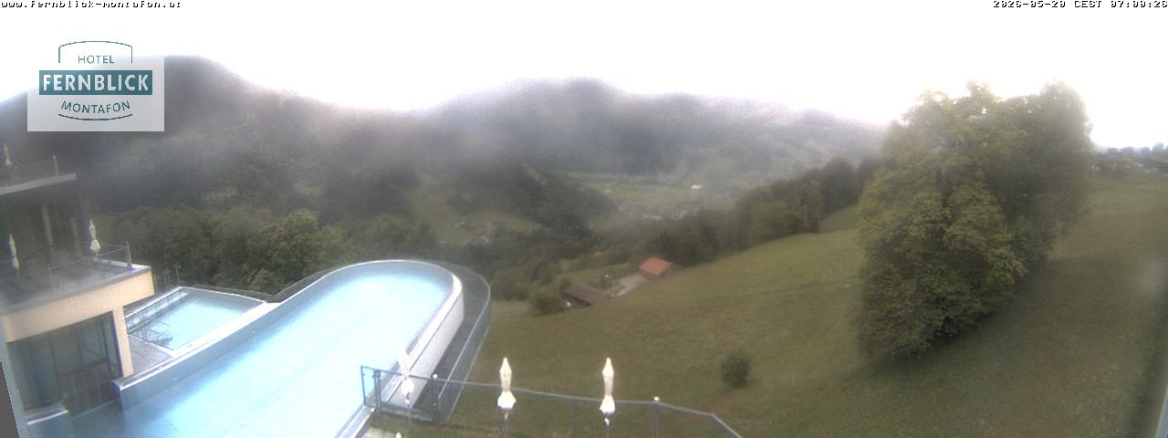 Archived image Webcam Hotel Fernblick in Bartholomäberg