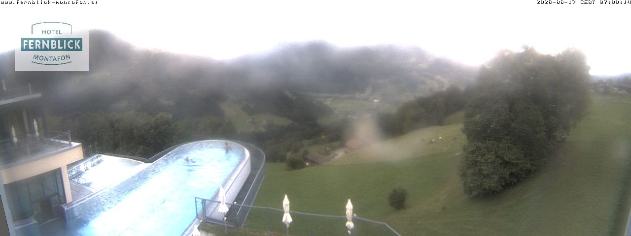 Archived image Webcam Hotel Fernblick in Bartholomäberg
