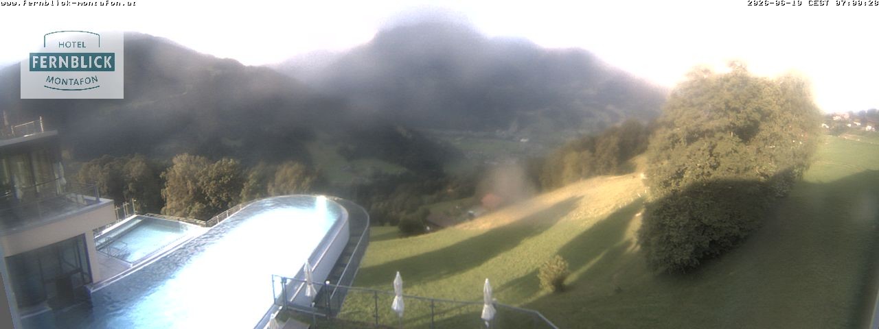 Archived image Webcam Hotel Fernblick in Bartholomäberg
