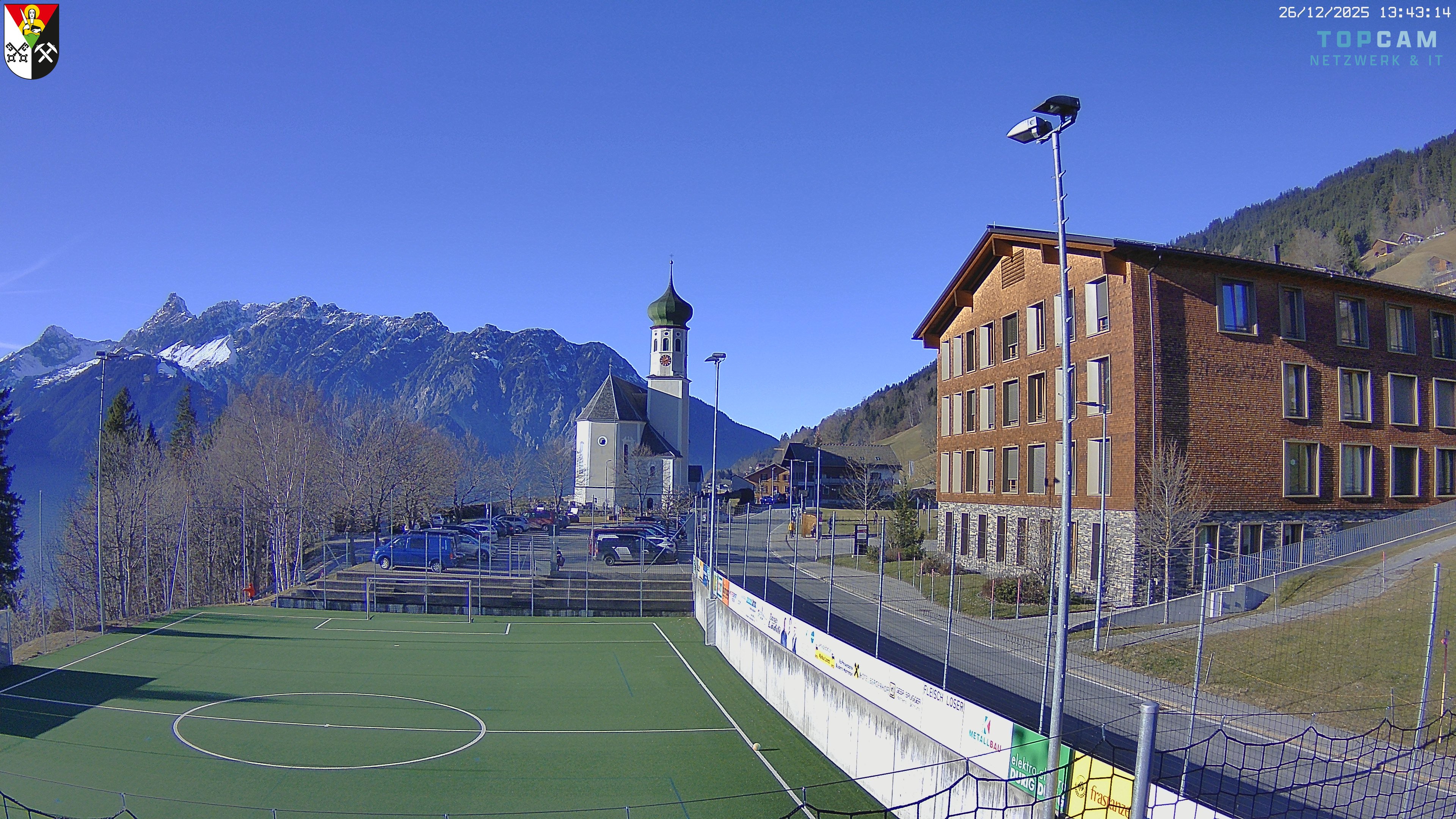 Archiv Foto Webcam Bartholomäberg - Kirche St. Bartholomäus