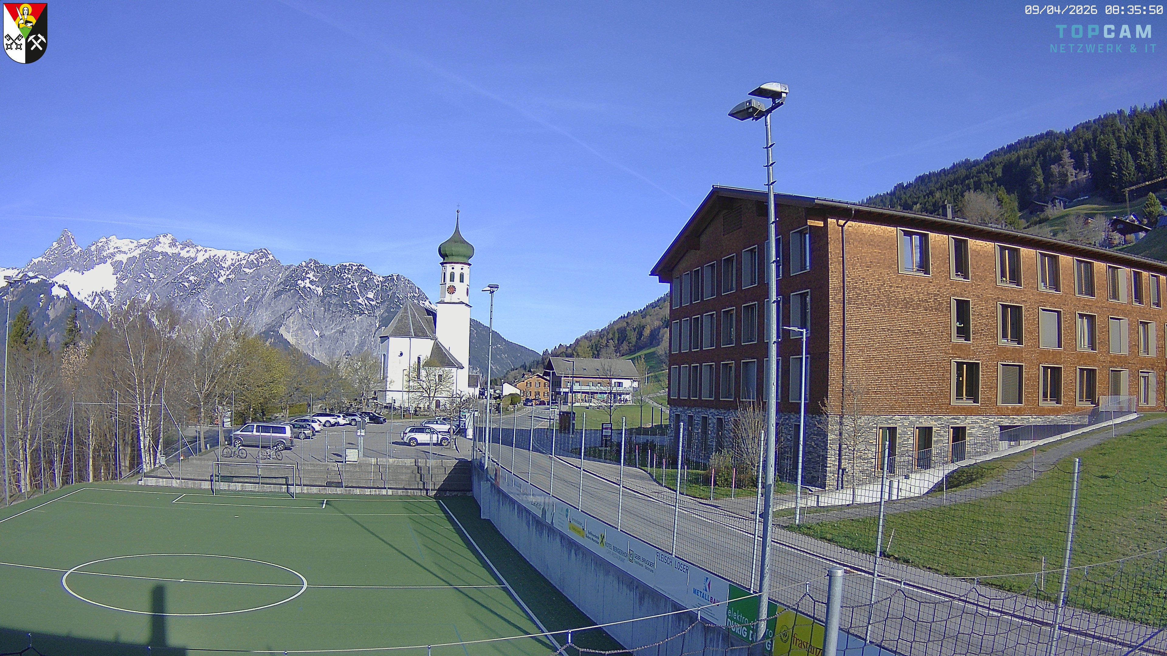 Archiv Foto Webcam Bartholomäberg - Kirche St. Bartholomäus