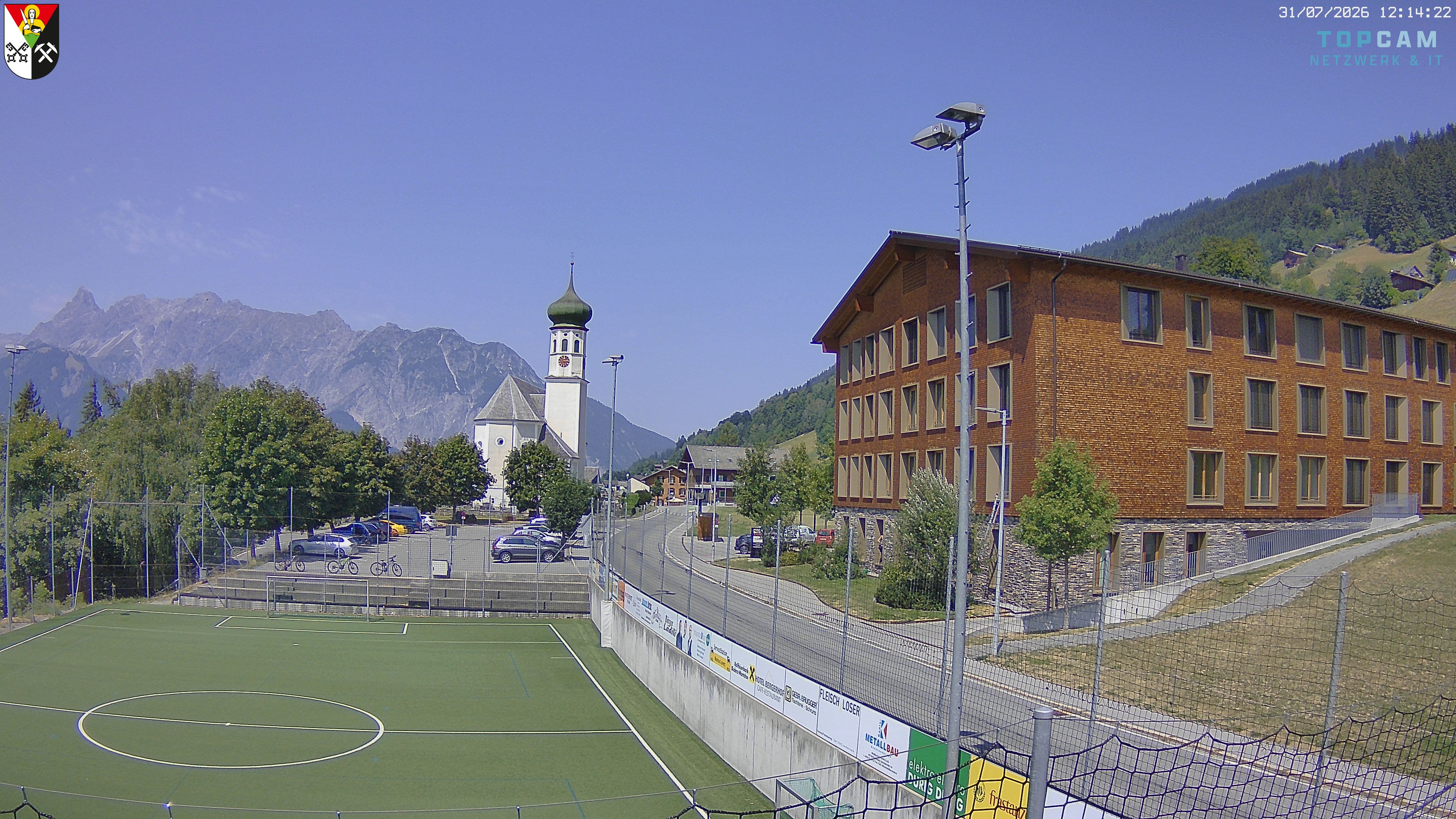 Archiv Foto Webcam Bartholomäberg - Kirche St. Bartholomäus