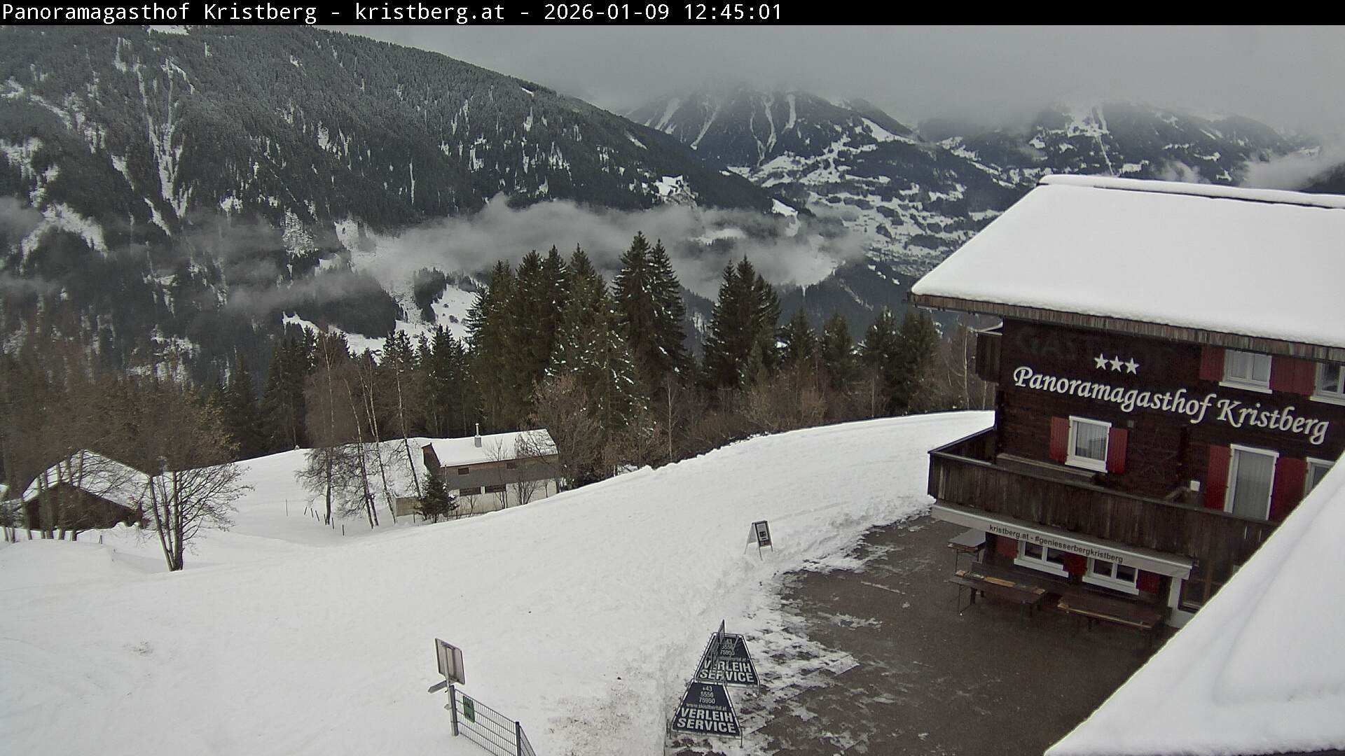 Archiv Foto Webcam Silbertal: Panoramagasthof Kristberg