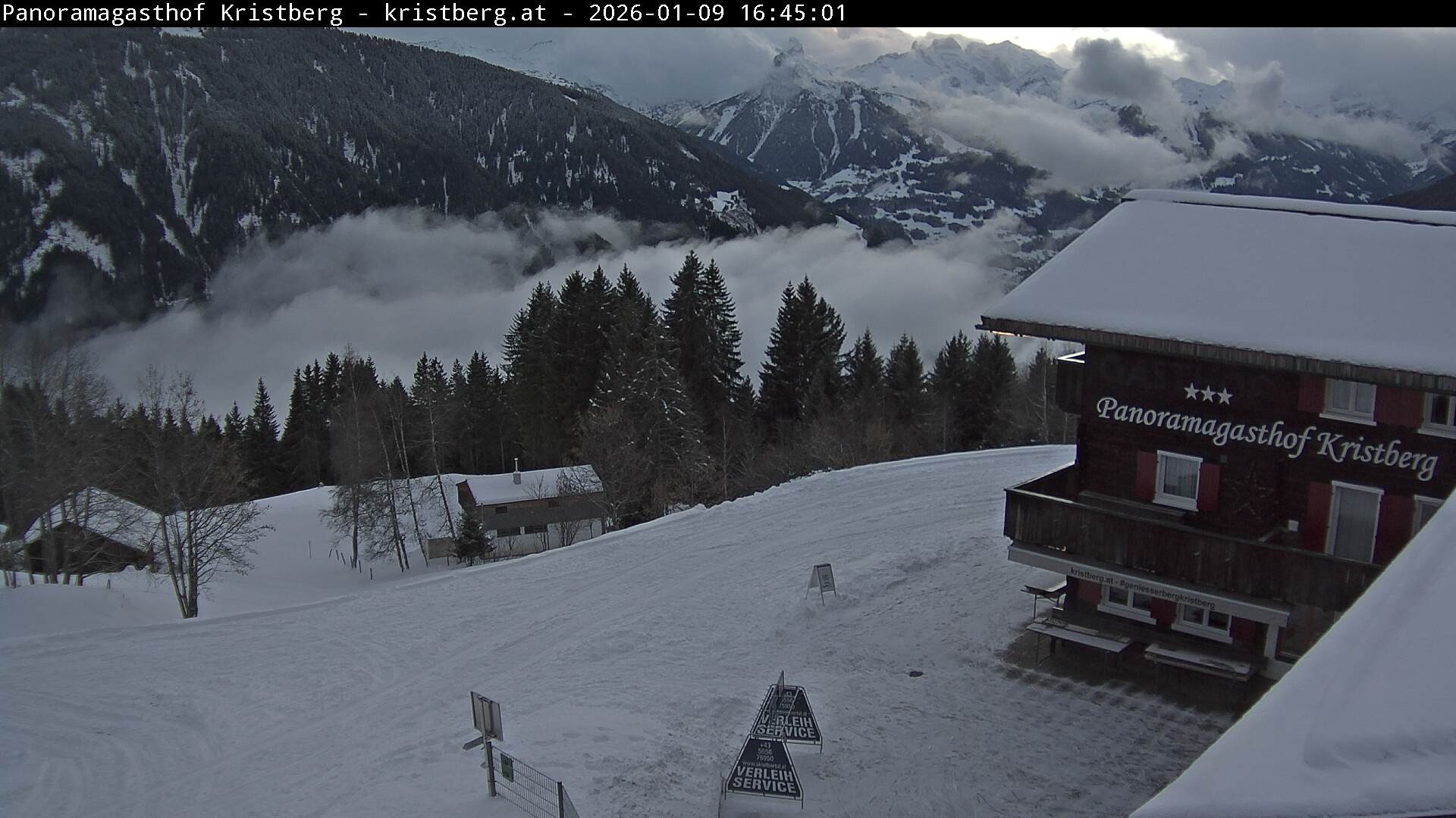Archiv Foto Webcam Silbertal: Panoramagasthof Kristberg