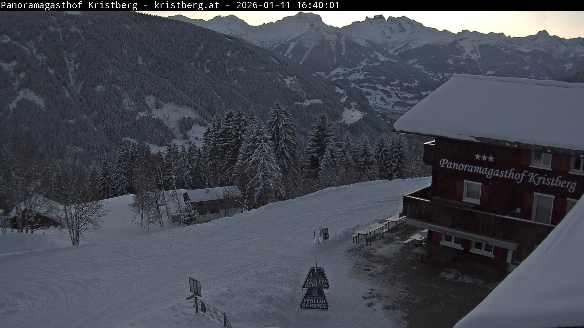 Archiv Foto Webcam Silbertal: Panoramagasthof Kristberg