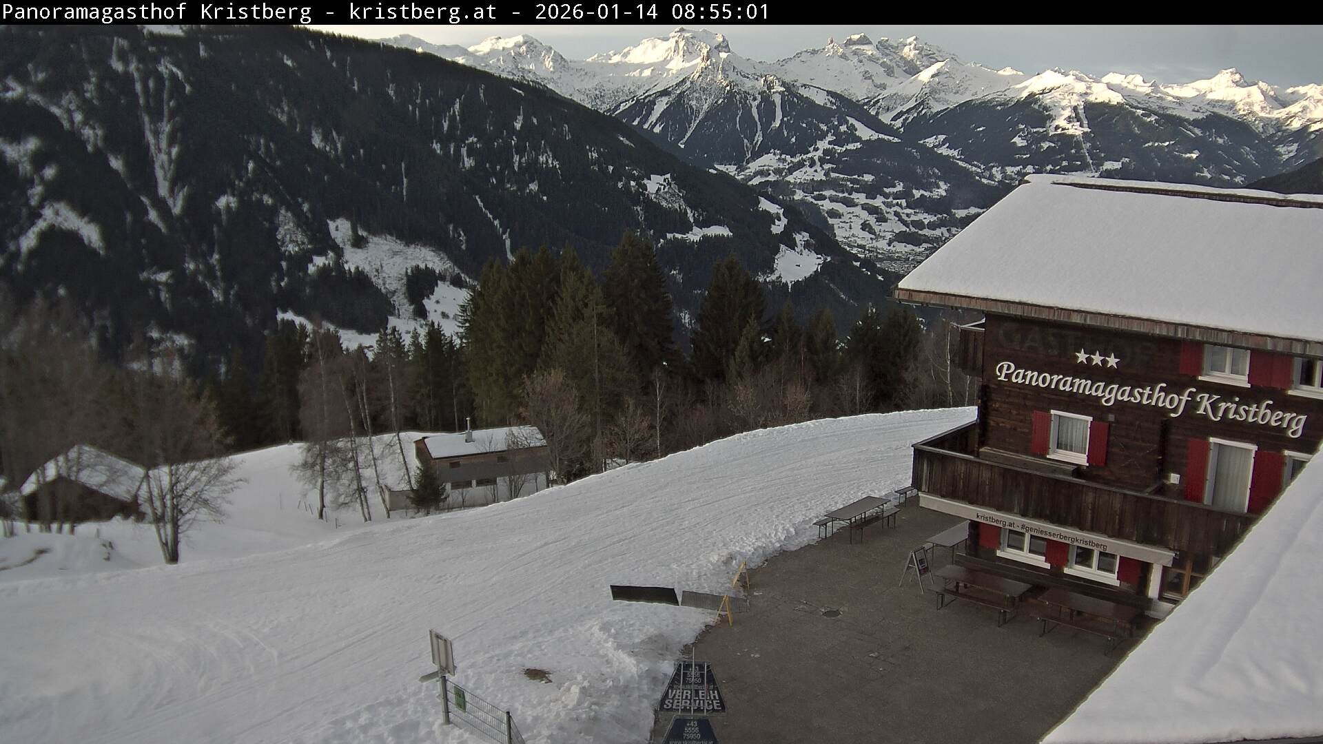 Archiv Foto Webcam Silbertal: Panoramagasthof Kristberg
