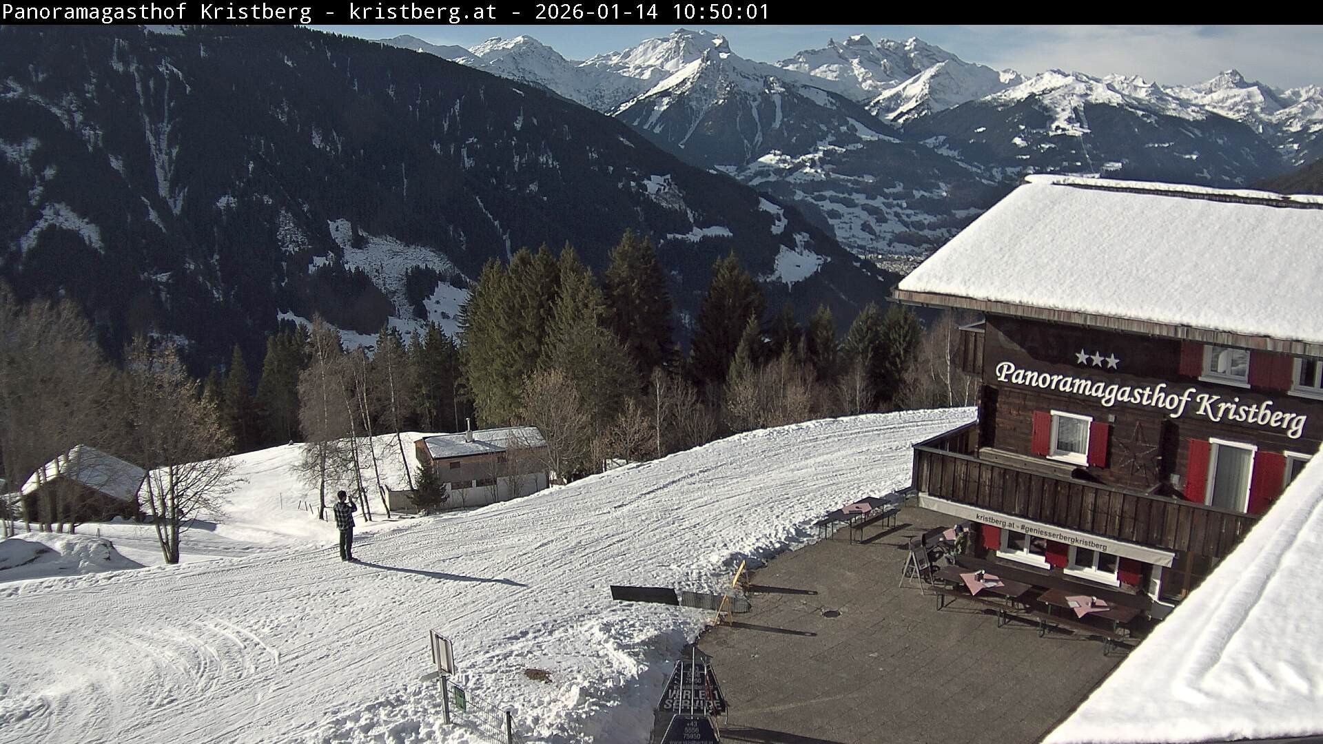 Archiv Foto Webcam Silbertal: Panoramagasthof Kristberg