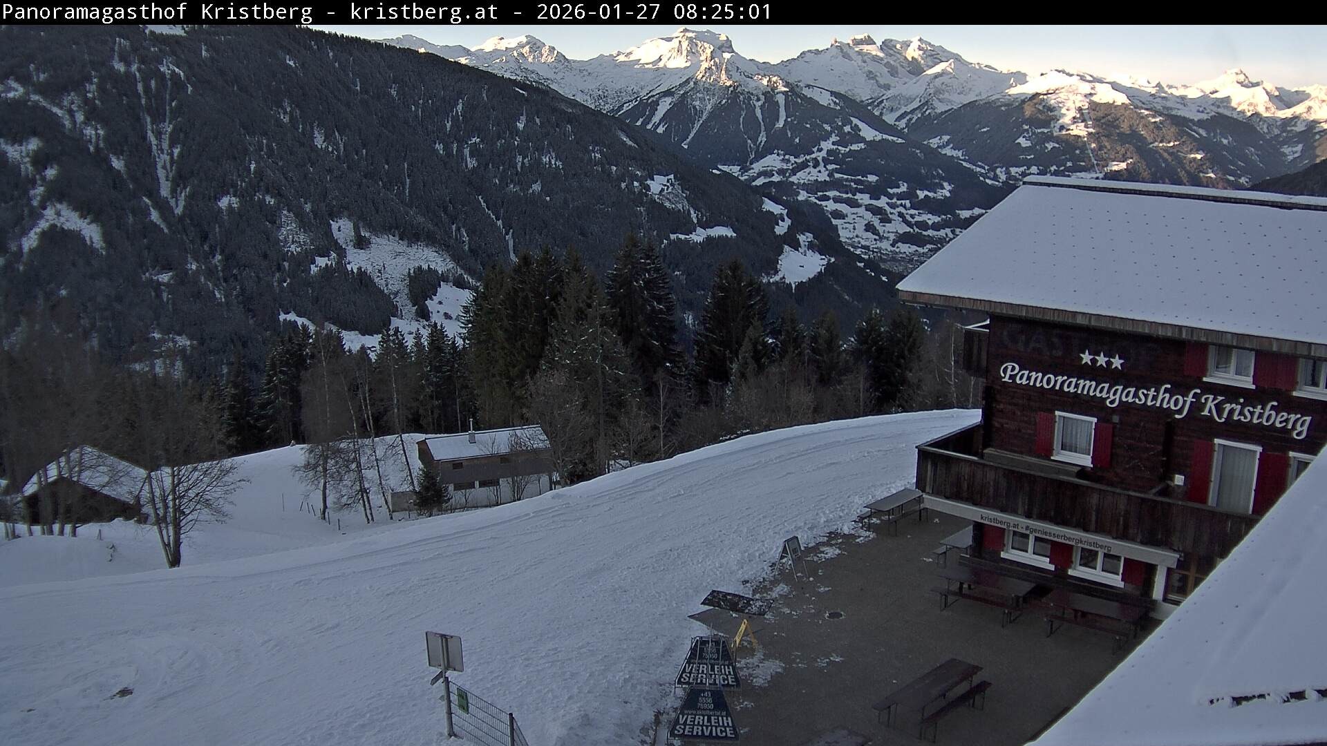 Archiv Foto Webcam Silbertal: Panoramagasthof Kristberg