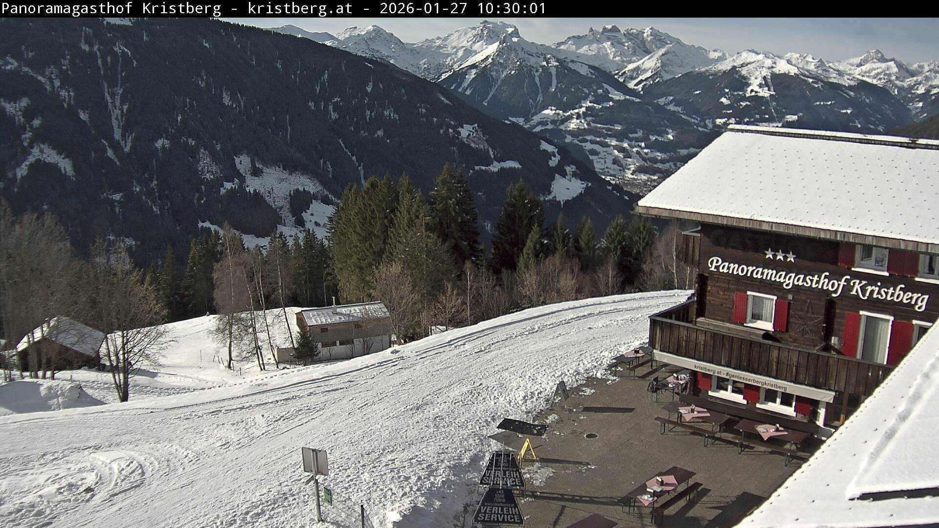 Archiv Foto Webcam Silbertal: Panoramagasthof Kristberg