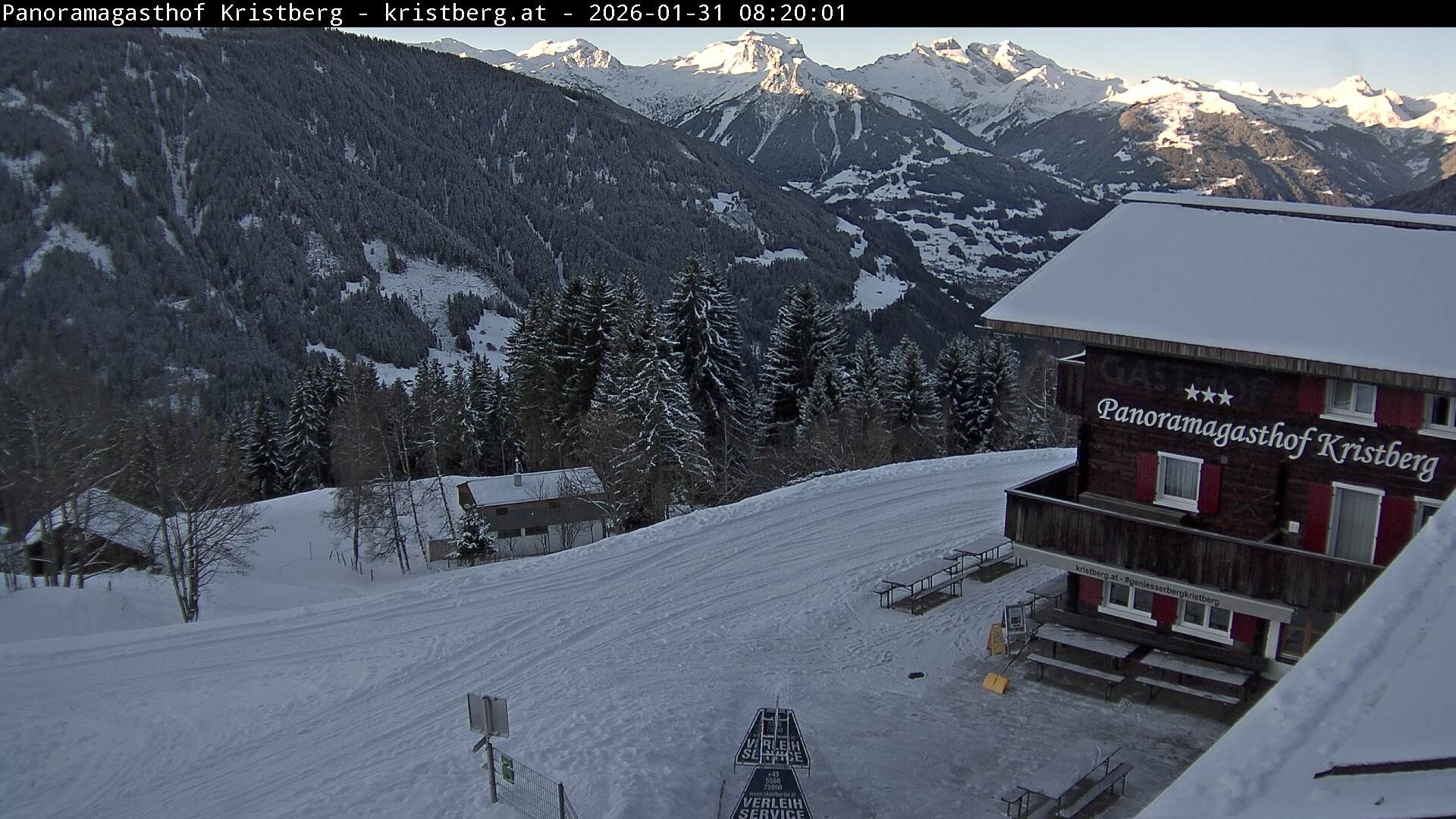Archiv Foto Webcam Silbertal: Panoramagasthof Kristberg