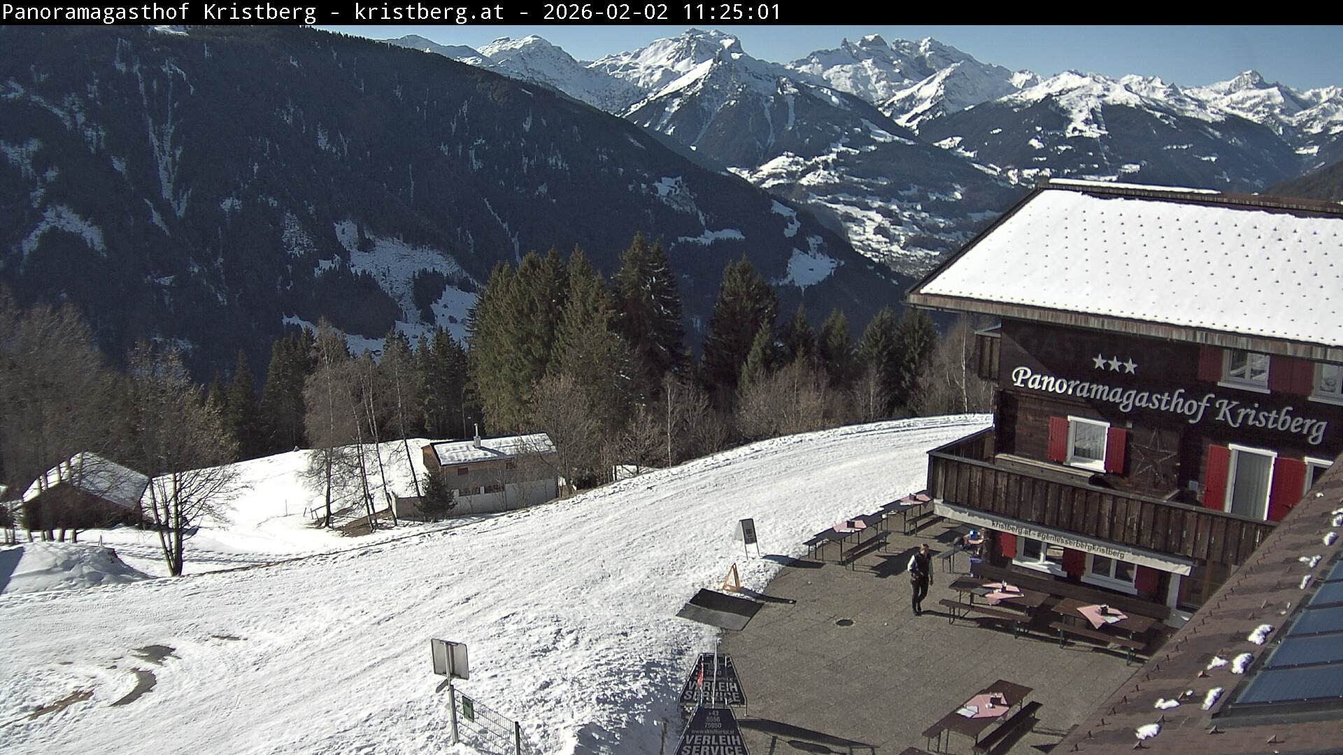 Archiv Foto Webcam Silbertal: Panoramagasthof Kristberg