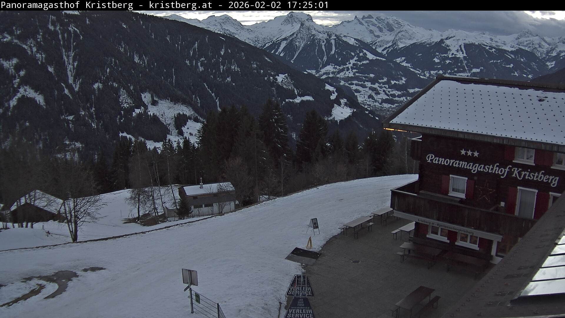 Archiv Foto Webcam Silbertal: Panoramagasthof Kristberg