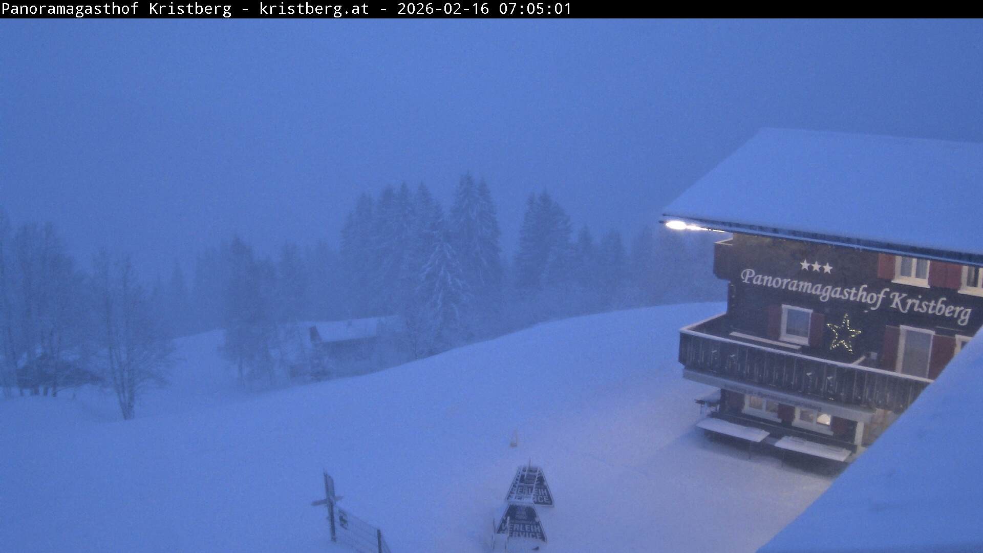 Archiv Foto Webcam Silbertal: Panoramagasthof Kristberg