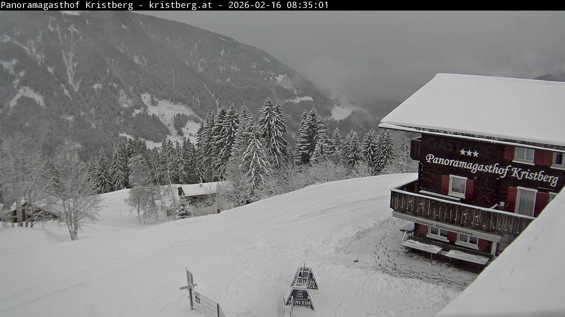 Archiv Foto Webcam Silbertal: Panoramagasthof Kristberg