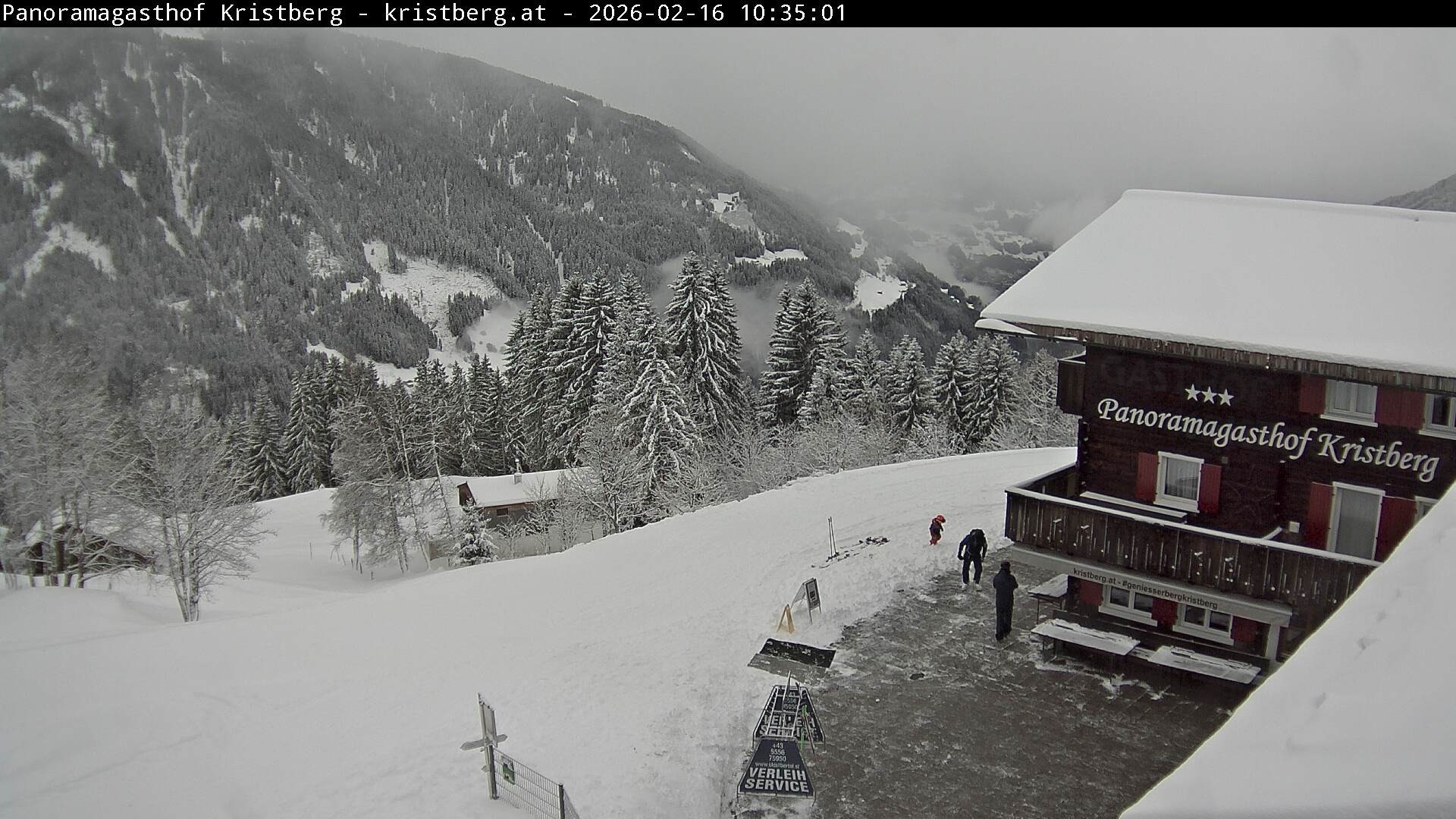 Archiv Foto Webcam Silbertal: Panoramagasthof Kristberg