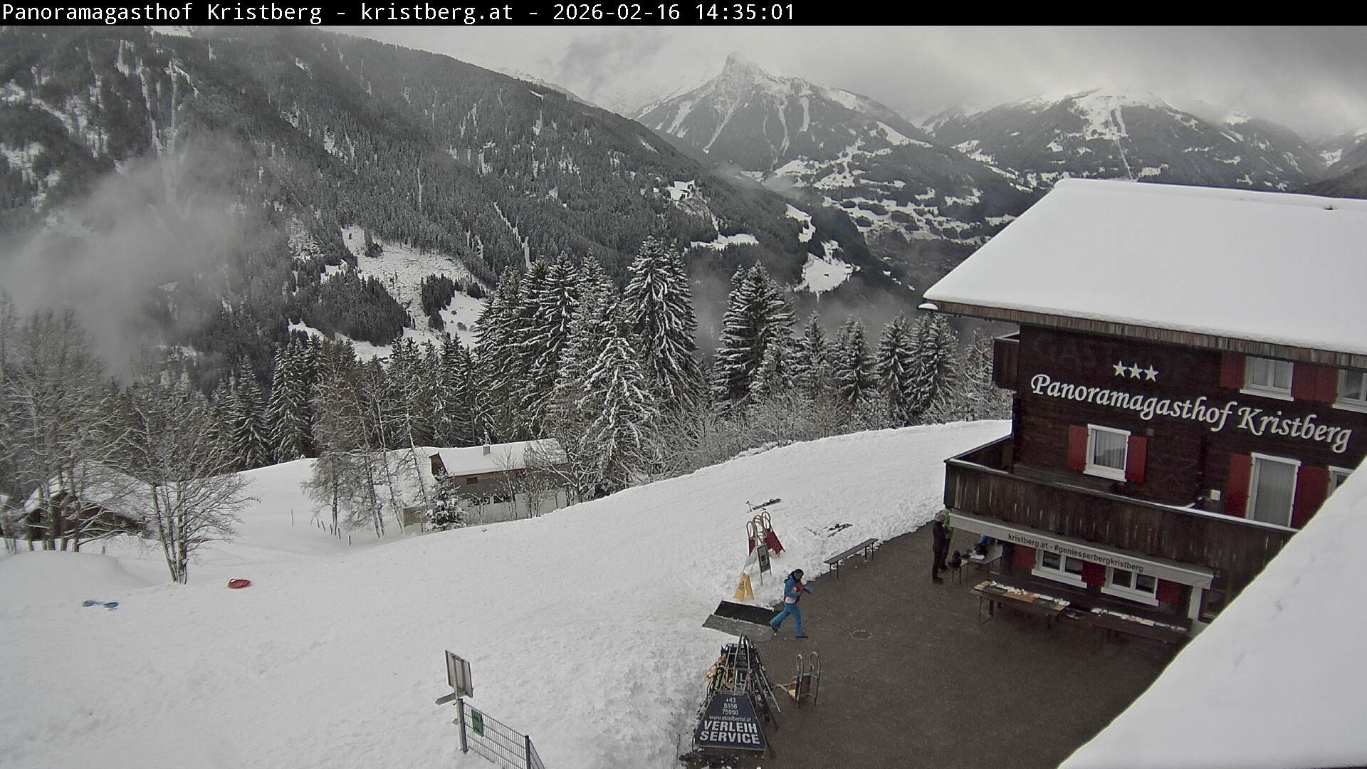 Archiv Foto Webcam Silbertal: Panoramagasthof Kristberg