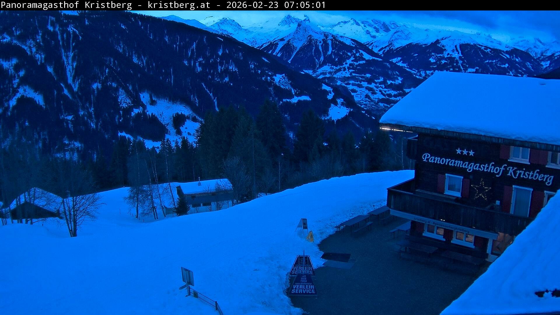 Archiv Foto Webcam Silbertal: Panoramagasthof Kristberg
