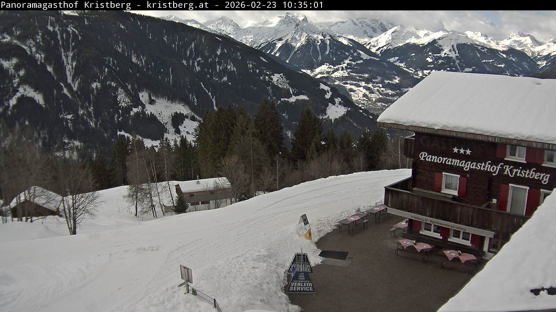 Archiv Foto Webcam Silbertal: Panoramagasthof Kristberg