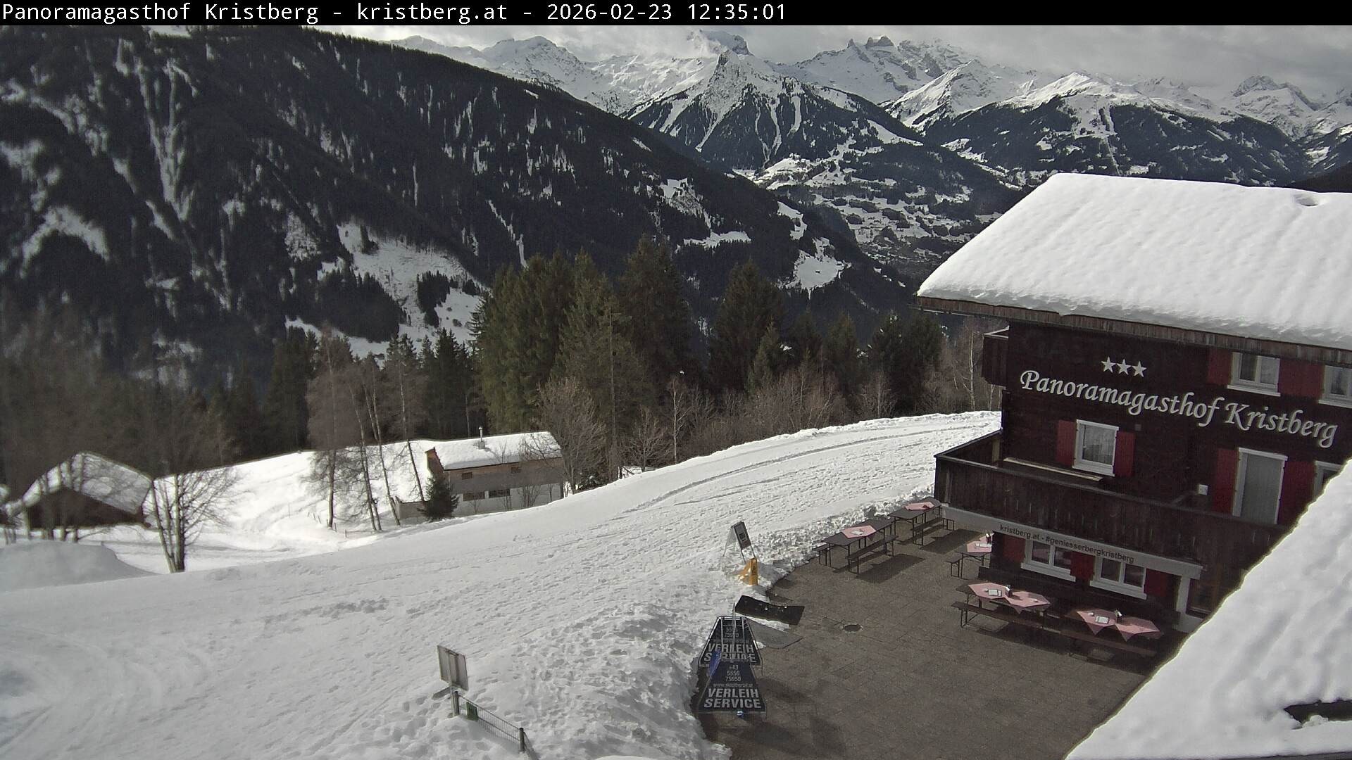 Archiv Foto Webcam Silbertal: Panoramagasthof Kristberg