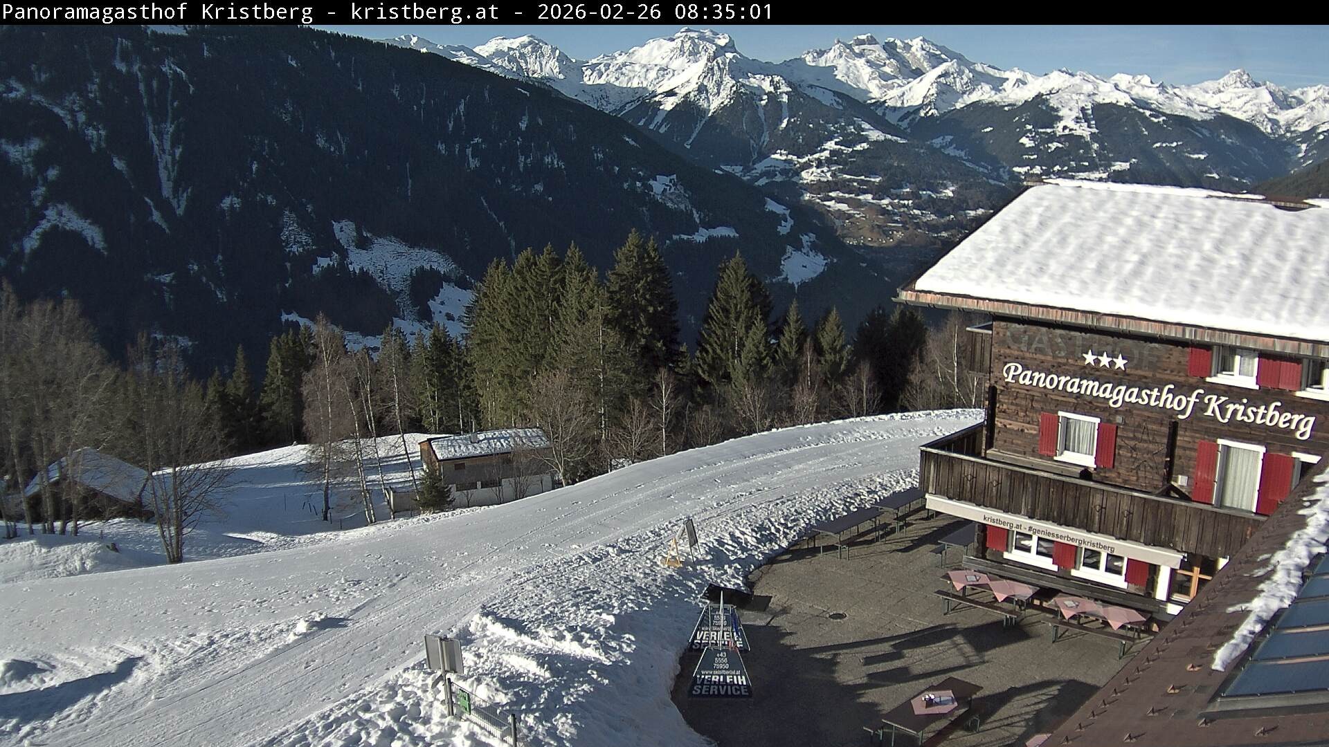 Archiv Foto Webcam Silbertal: Panoramagasthof Kristberg