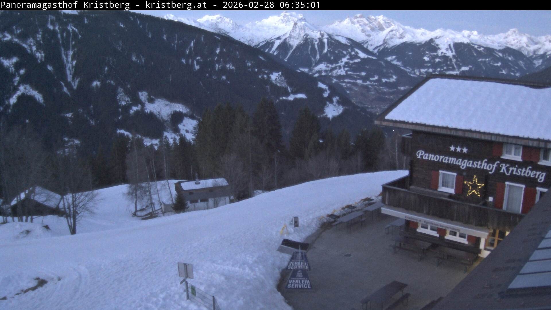 Archiv Foto Webcam Silbertal: Panoramagasthof Kristberg