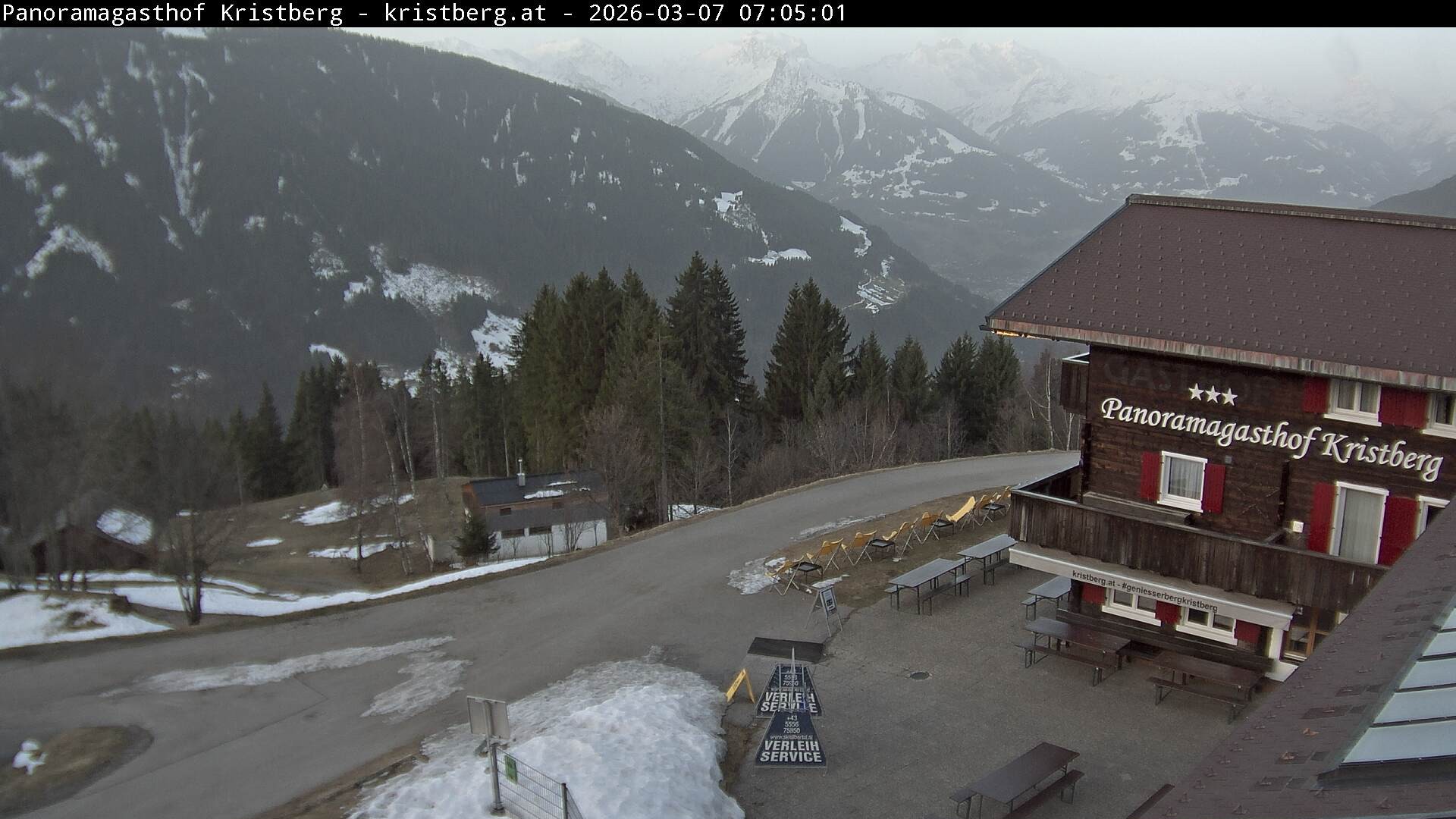 Archiv Foto Webcam Silbertal: Panoramagasthof Kristberg