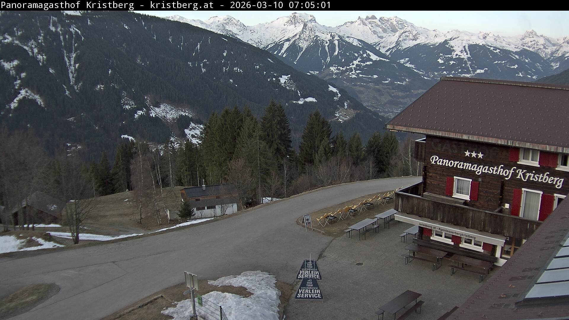 Archiv Foto Webcam Silbertal: Panoramagasthof Kristberg