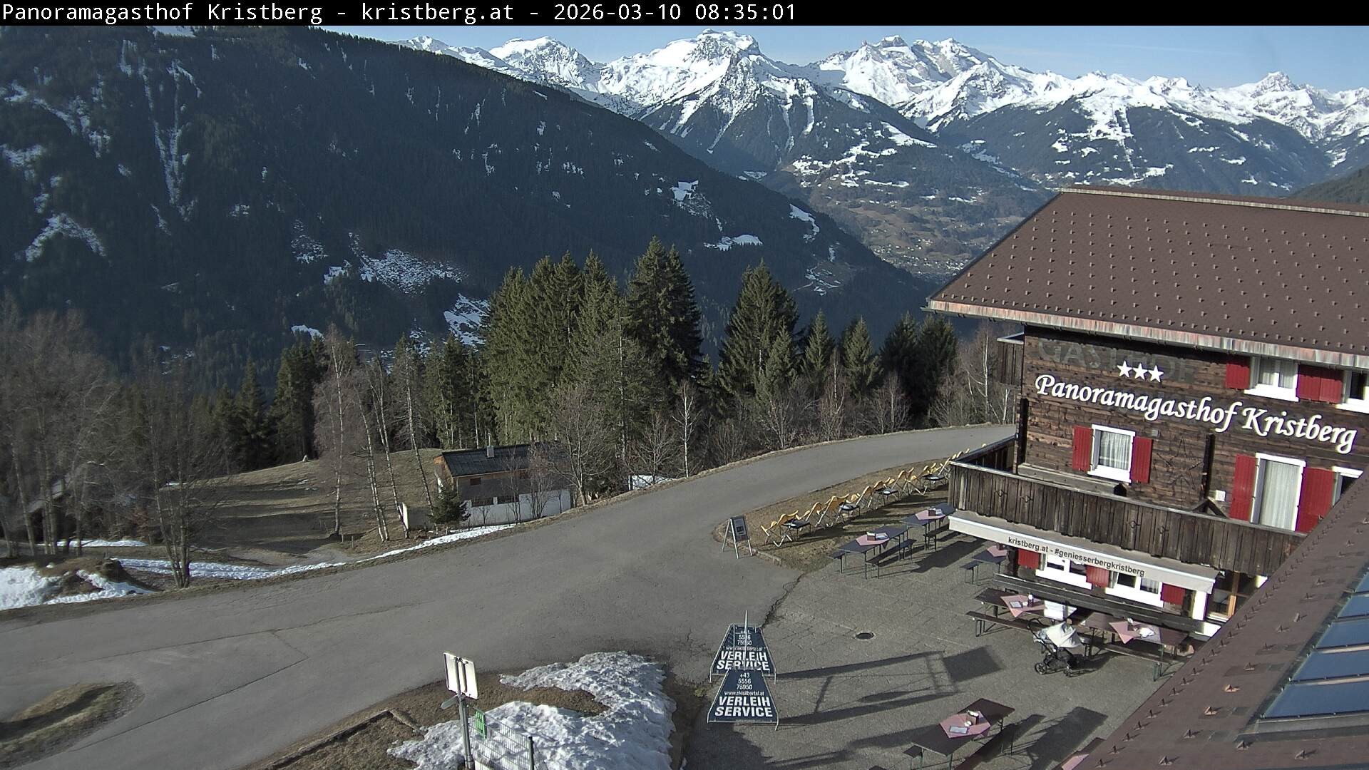 Archiv Foto Webcam Silbertal: Panoramagasthof Kristberg