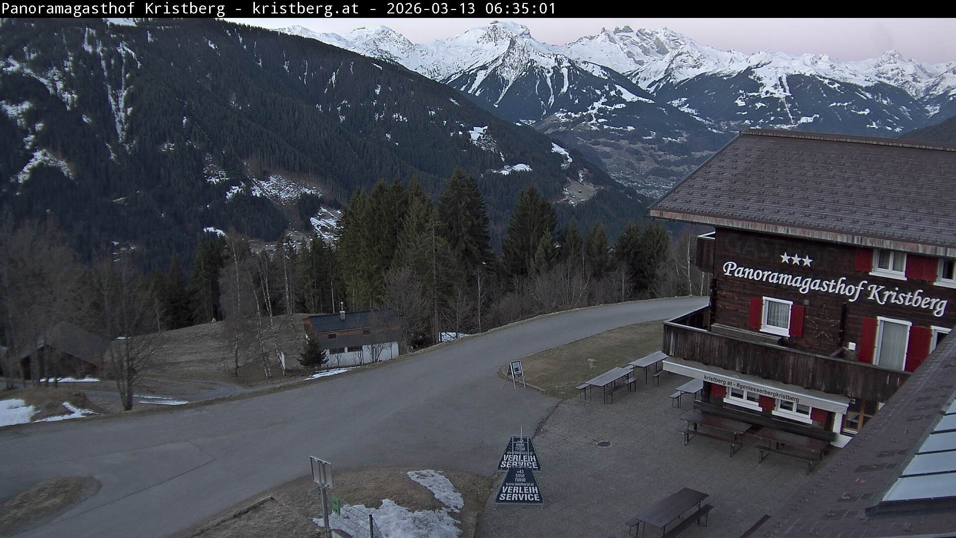 Archiv Foto Webcam Silbertal: Panoramagasthof Kristberg