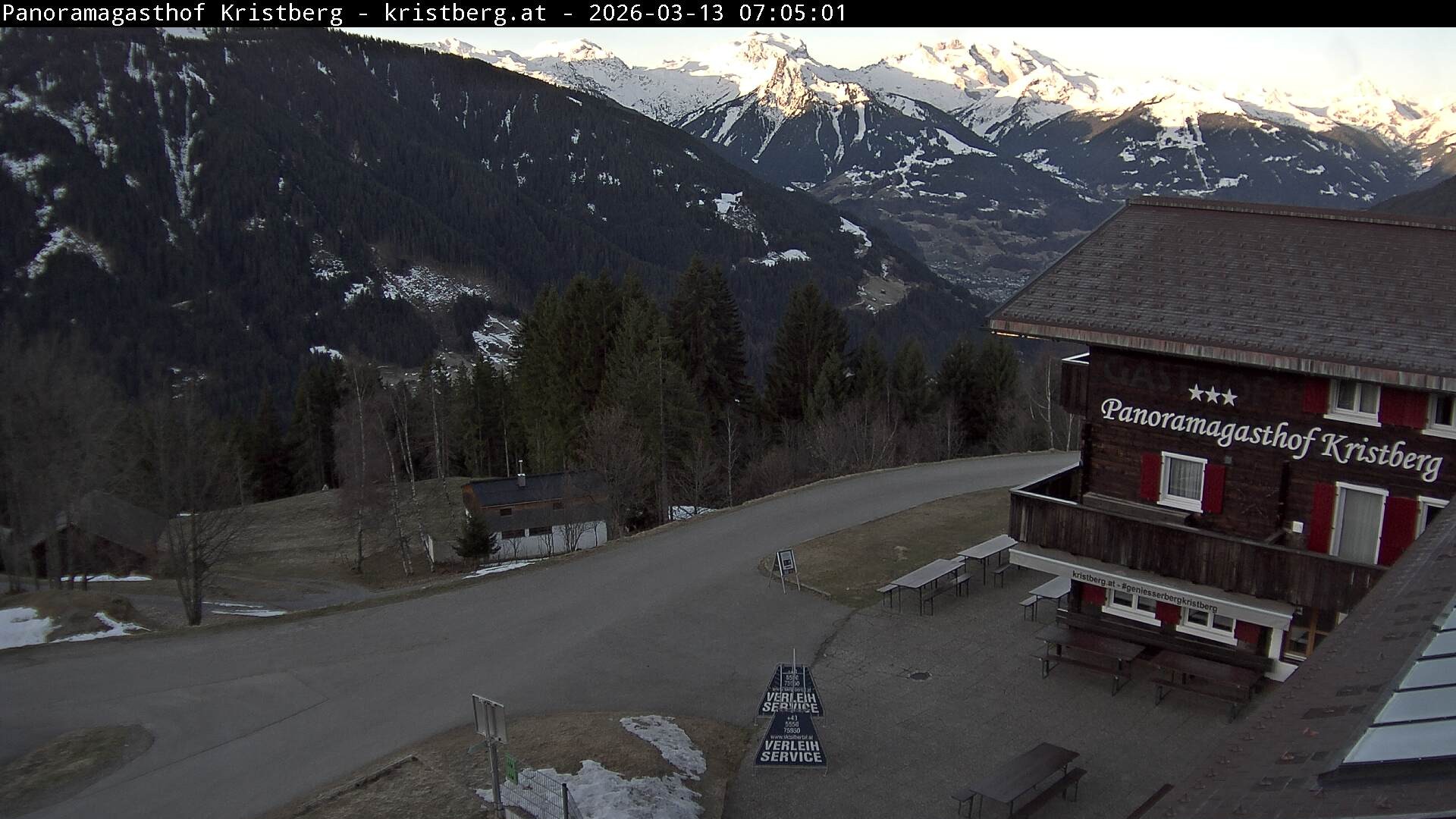 Archiv Foto Webcam Silbertal: Panoramagasthof Kristberg